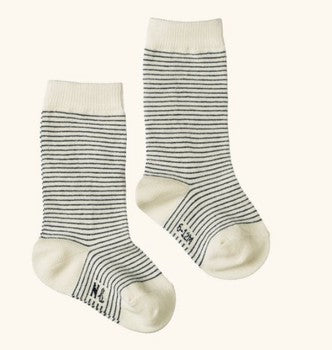 Cotton Socks-Navy Stripe