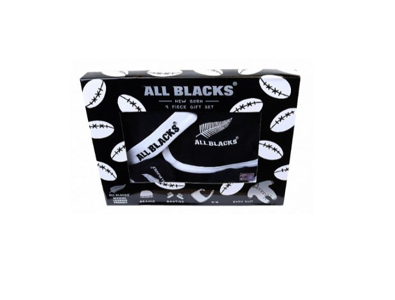 All Blacks New Born Gift Set - 4 Piece