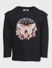 Spirited L/S Tee -Black