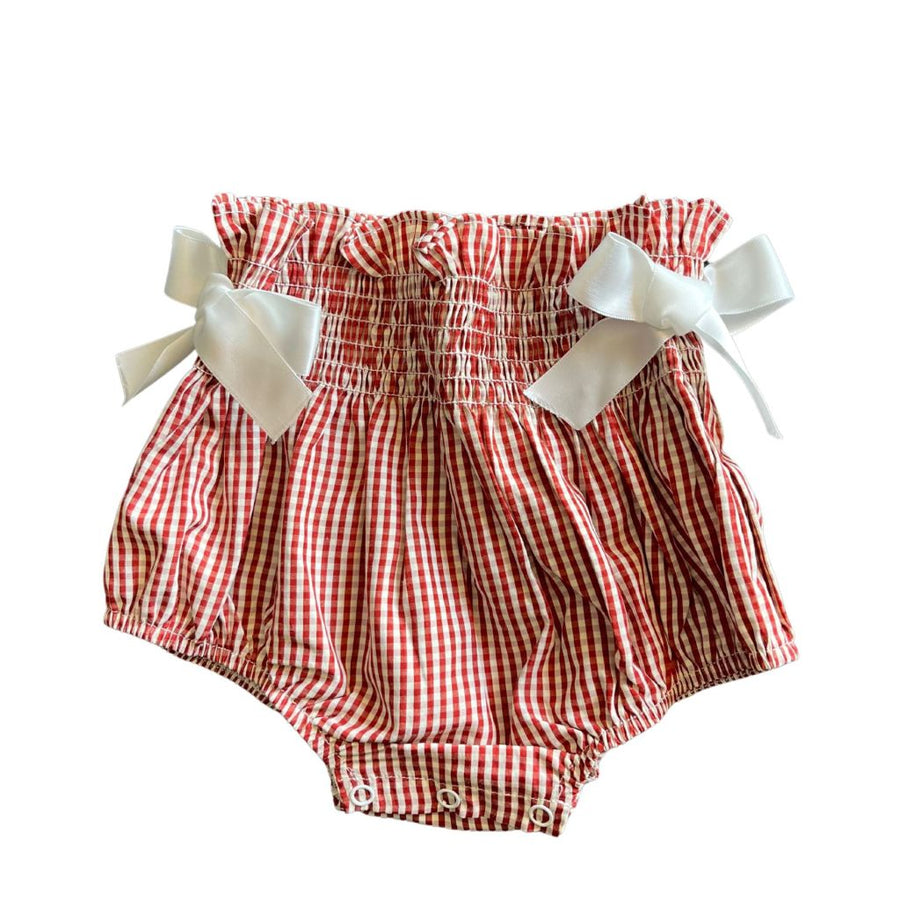 Red Check Christmas Nappy Cover