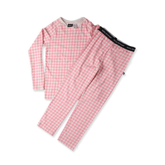 Winter Girls Pyjamas - Pink Check