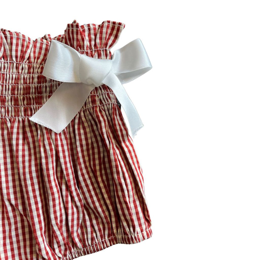 Red Check Christmas Nappy Cover