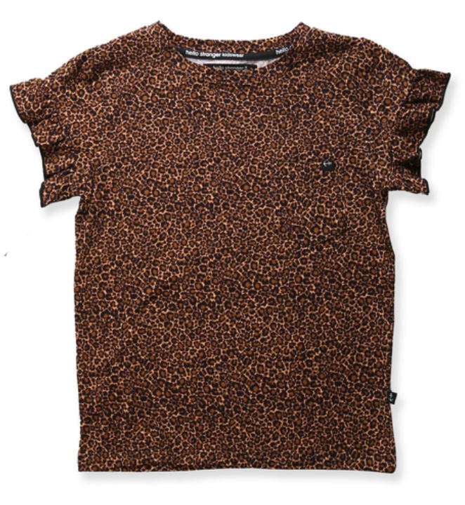 Ruffle Tee - Leopard