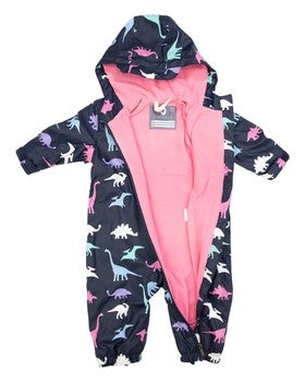 Dino Colour Change Rain Suit- Navy