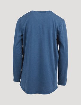 Navy Long Sleeve Acid Tee