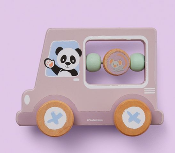 Wooden Activity Car - Panda