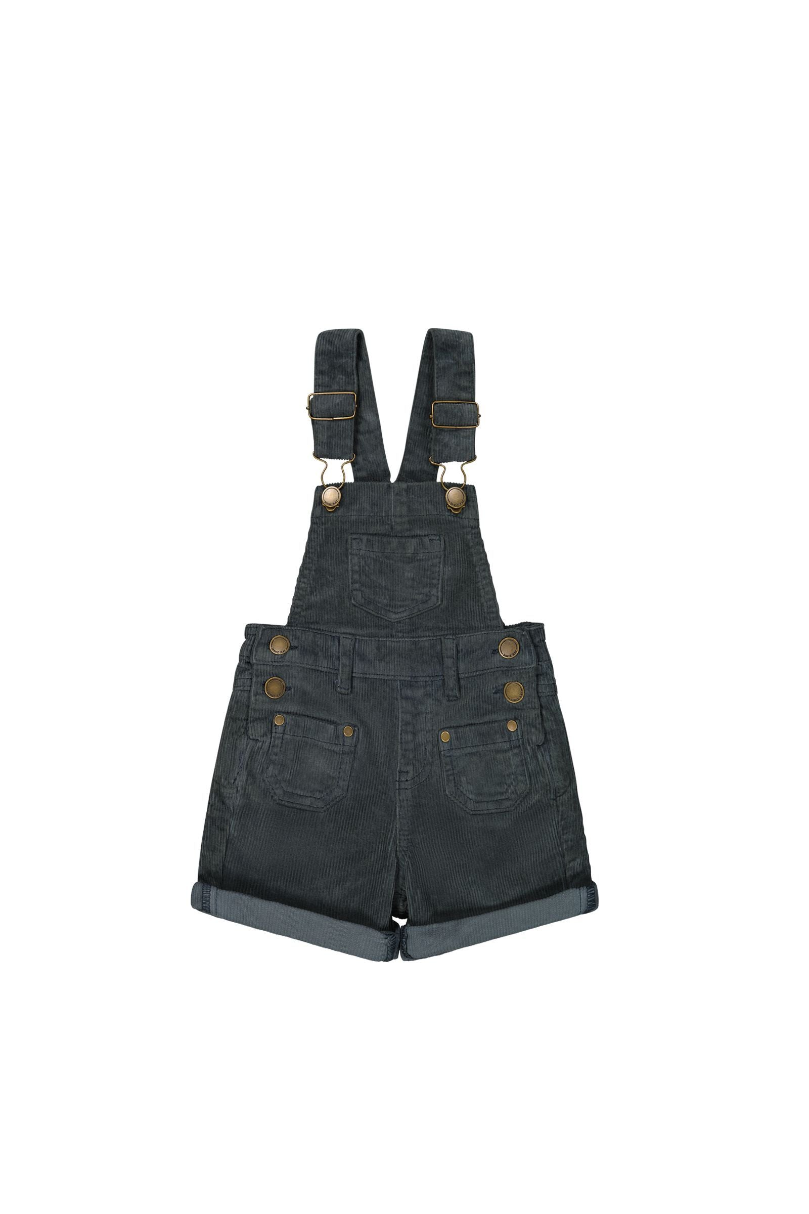 Chase Cord Short Overall - Smoke