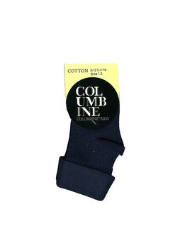 Cotton Turn-Over Top Socks - Navy