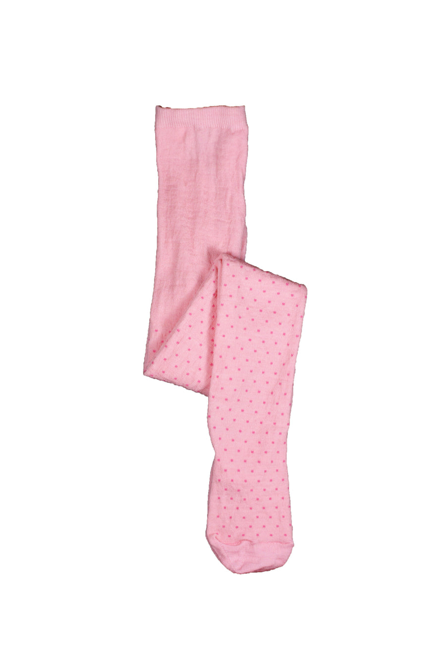 Merino Wool Tights - Light Pink/Dark Pink Spot