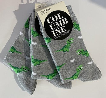 Dino Cotton Crew Sock