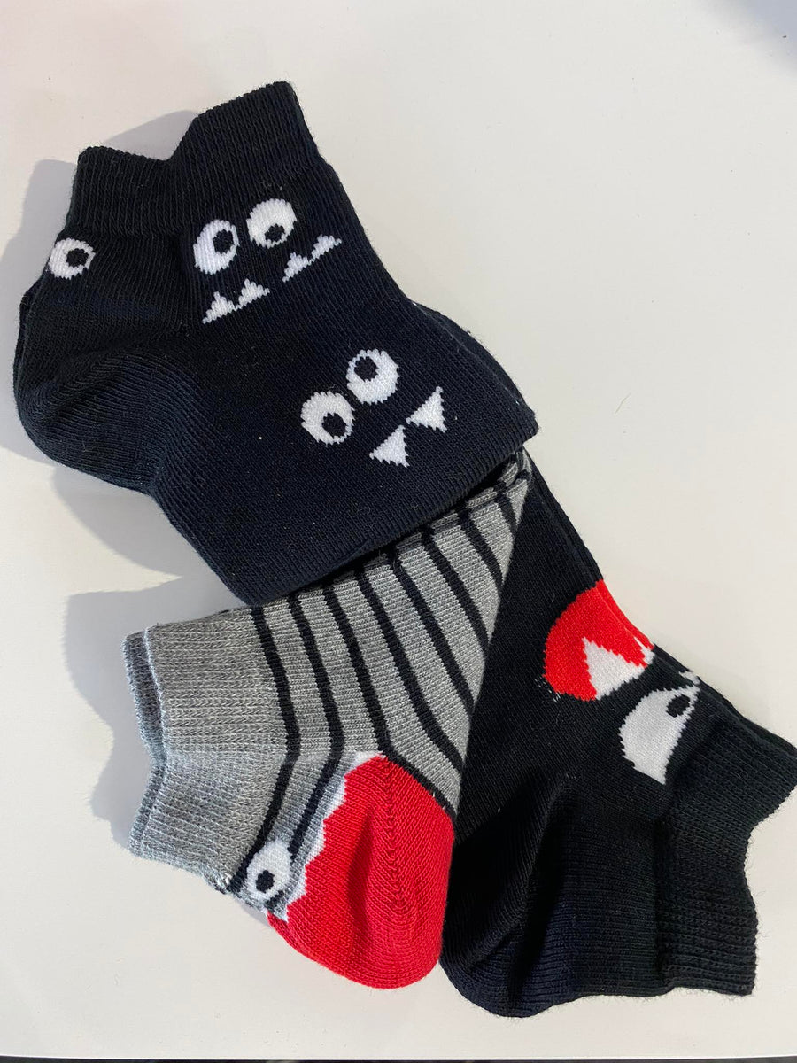 Black Monster Liner Socks 3PK