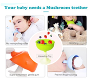 Mushroom Soothing Teether-Green