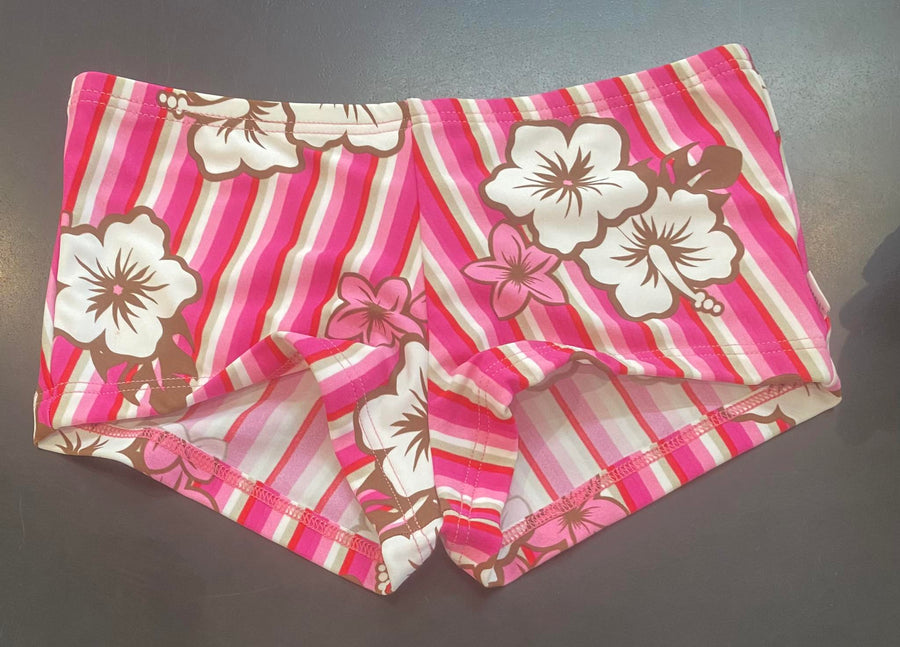 Seafolly Swim Shorts - Pink Hibiscus - sz 12