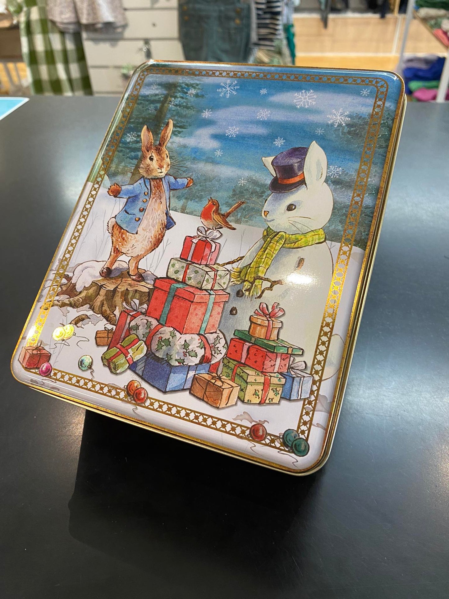 Peter Rabbit Christmas Deep Rectangular Tin