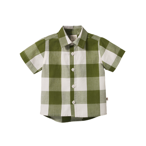 Short Sleeve Ira Button Up Shirt-Jungle Check