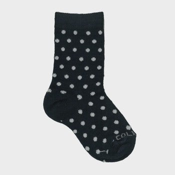 Merino Crew Socks - Black/White Spot