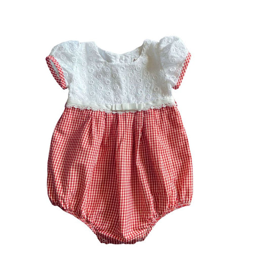 Red Check Christmas Playsuit
