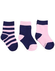 Pink 3 Pack Socks