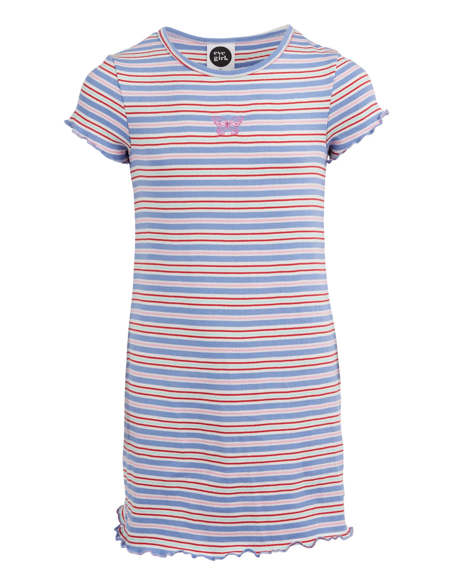 Tory Rib Dress - Multi Stripe