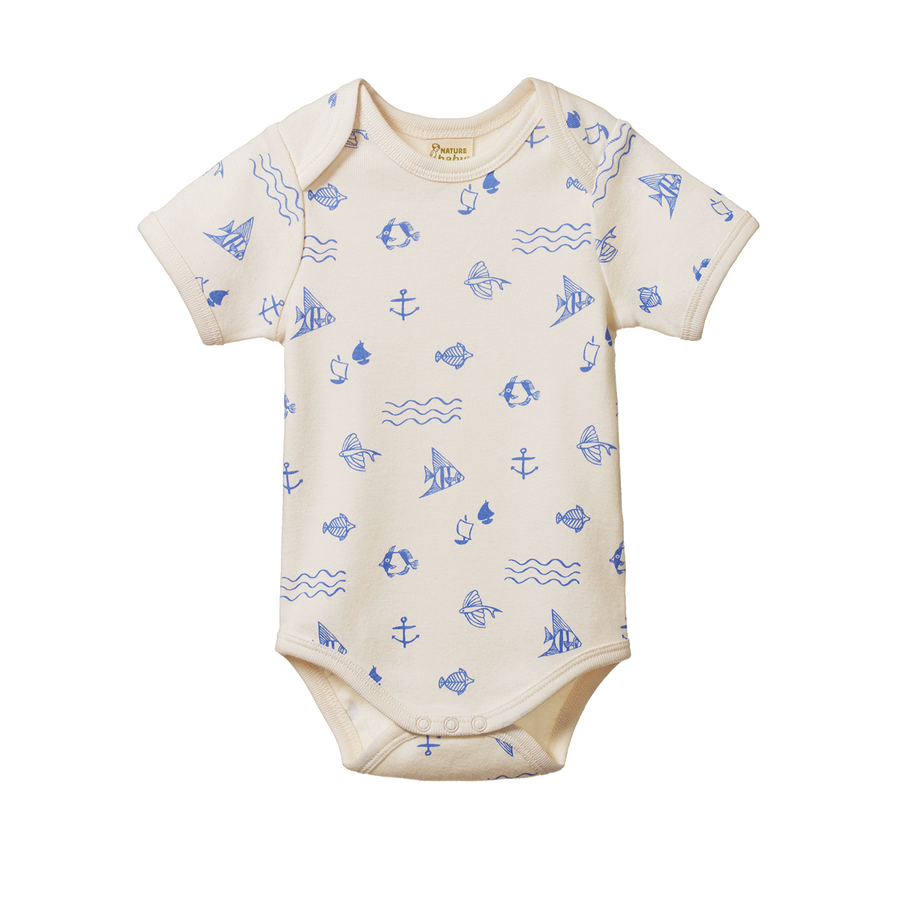 Short Sleeve Bodysuit - Atlantic Print