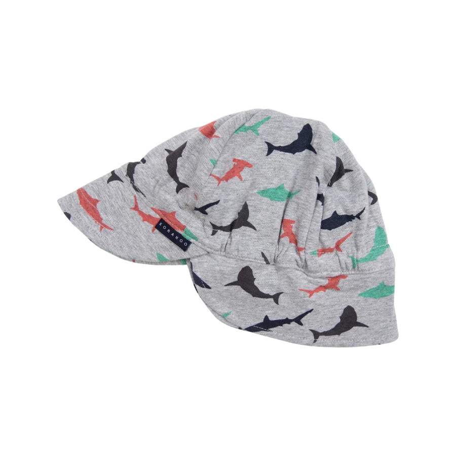 Shark Print Legionnaires Hat - Grey