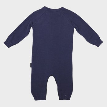 Truck Knit Romper - Navy