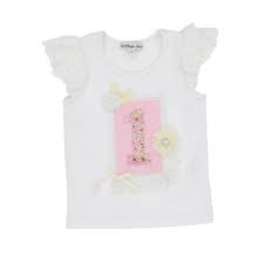 Arthur Ave Pink First Birthday Top