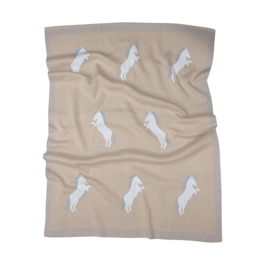 Unicorn Knit Blankets- Ivory
