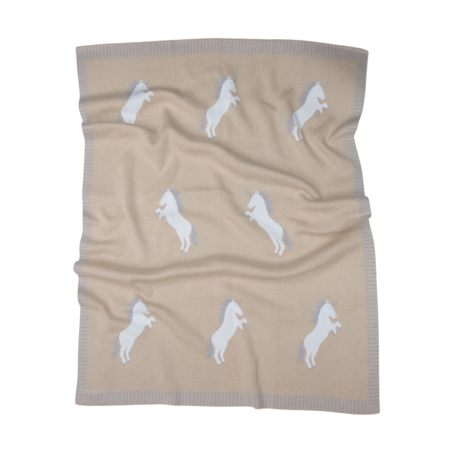 Unicorn Knit Blankets - Ivory