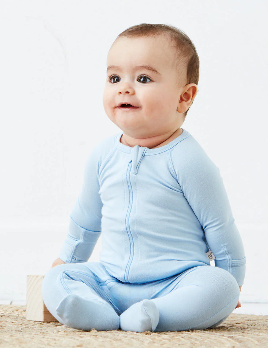 Organic Bamboo Long Sleeve Onesie - Sky