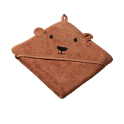 Bear Hooded Towel-Hazelnut