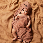 Bear Hooded Towel-Hazelnut