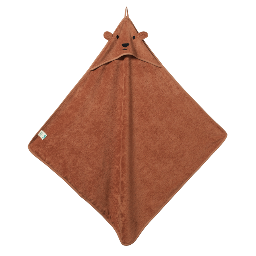 Bear Hooded Towel-Hazelnut