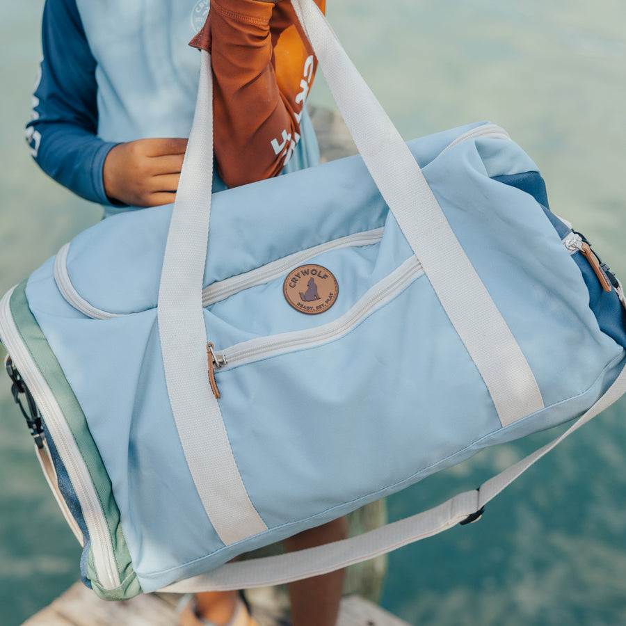 Packable Duffle Bag - Ocean Colour Block