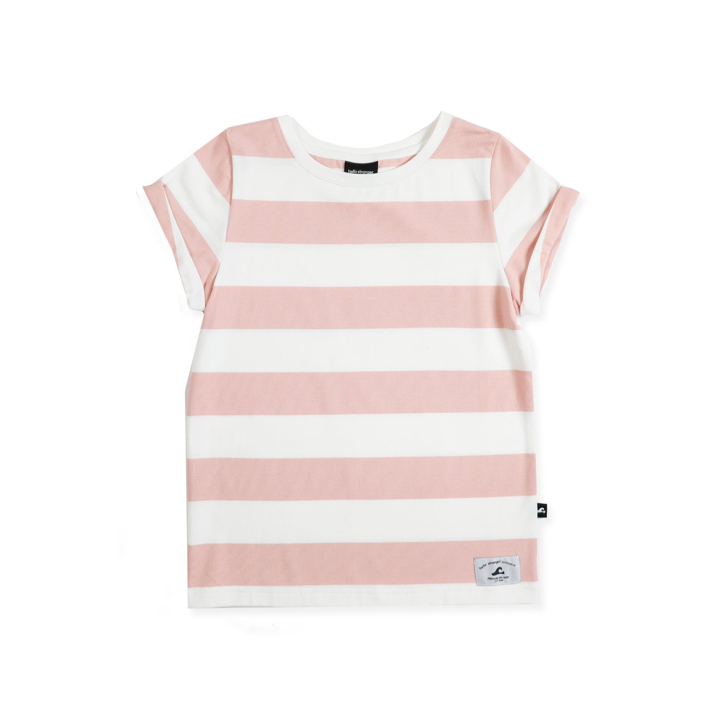 Girls Classic Striped Tee -  Pink - 2y