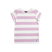 Classic Tee - Pale Purple Stripe