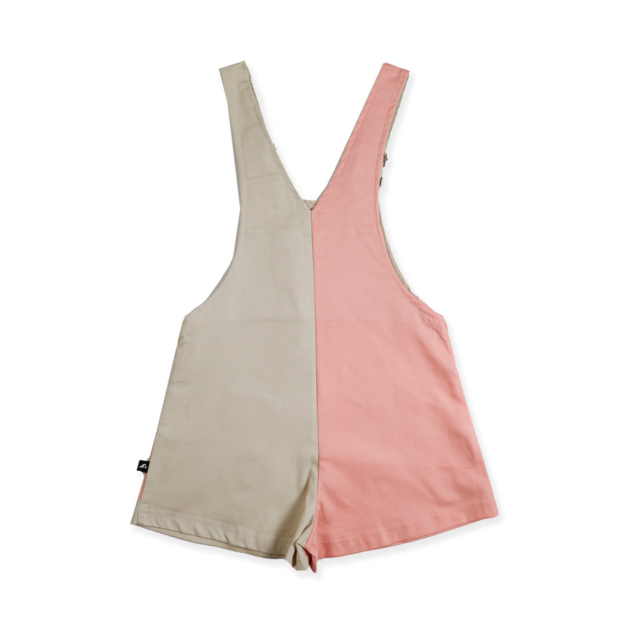 Short Overalls - Pink/Oat