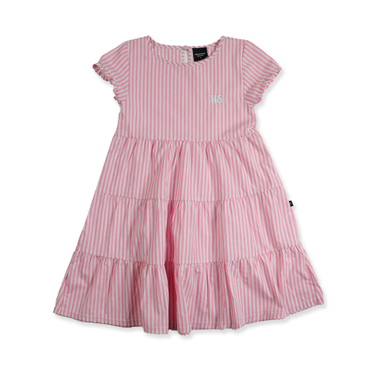 The Pixie Dress - Pink/White Stripe