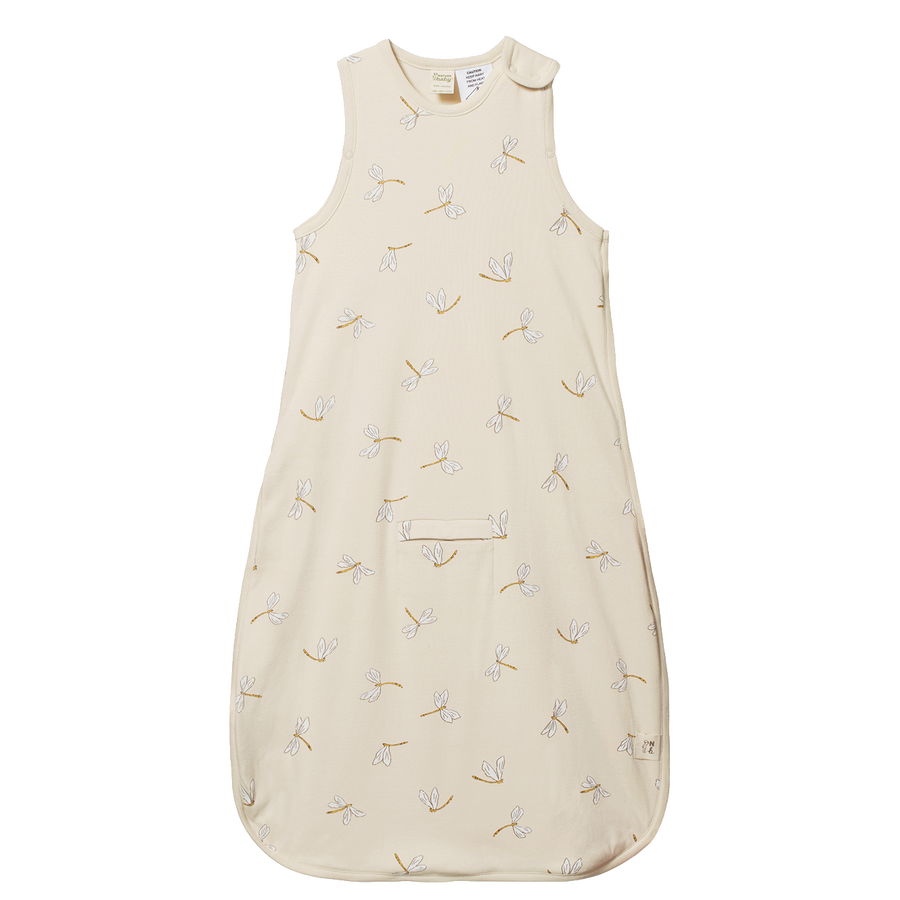 Organic Cotton Sleeping Bag - Dragonfly Sleepwear Print