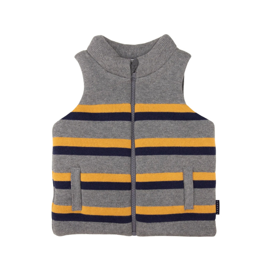 Padded Knit Vest - Charcoal