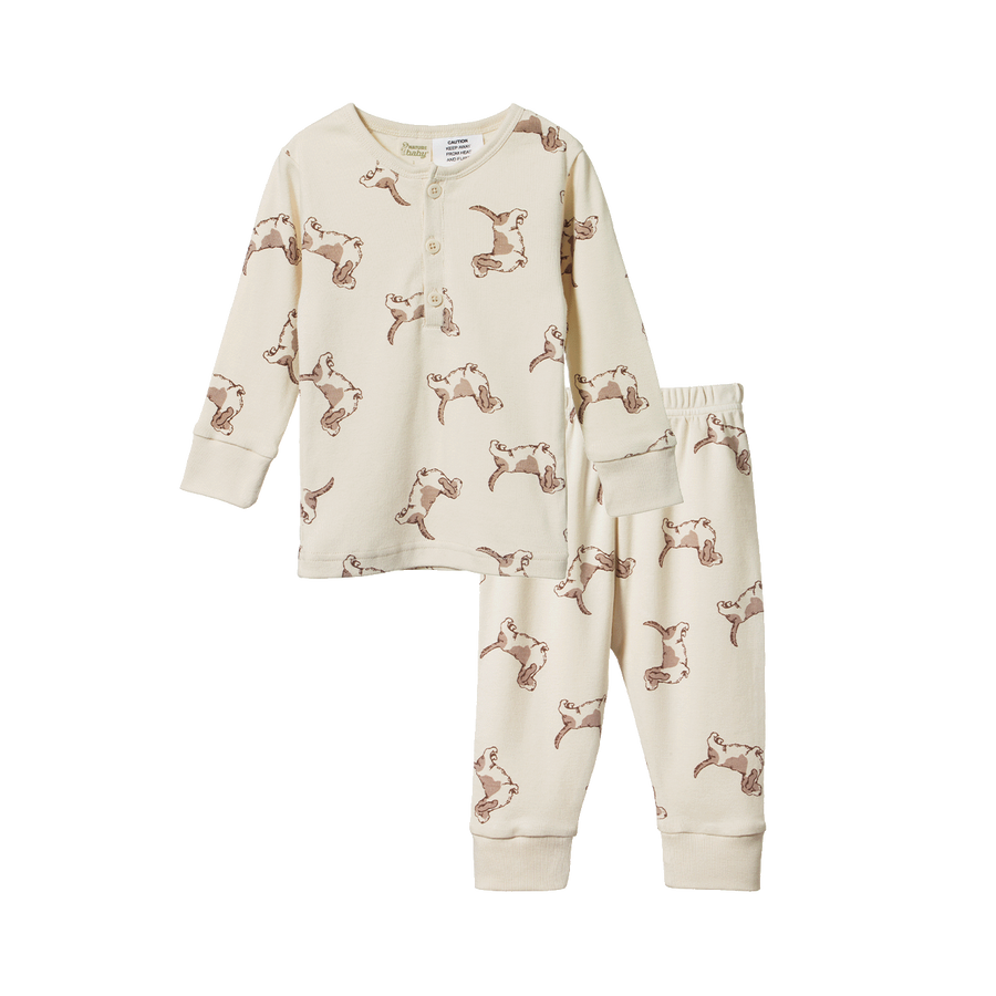 2PC Long Sleeve Pyjamas - Happy Hounds Print