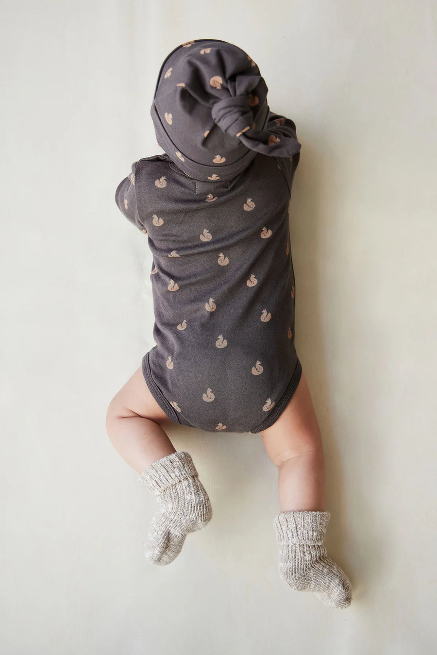 Organic Cotton Fernley Bodysuit - Fox Cubs Wolf