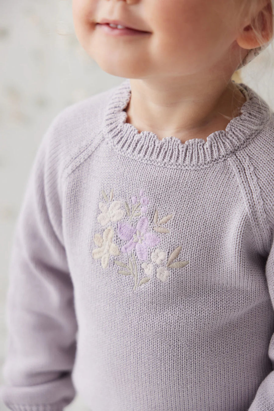 Audrey Knitted Jumper - Starling Goldie Bouquet