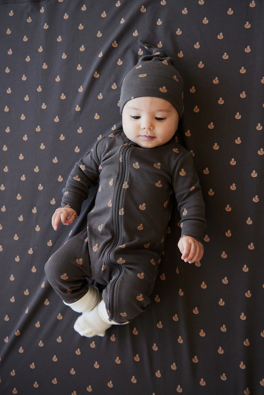 Organic Cotton Fernley Bodysuit - Fox Cubs Wolf