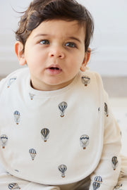 Organic Cotton Bib -  Montgolfiere Cloud