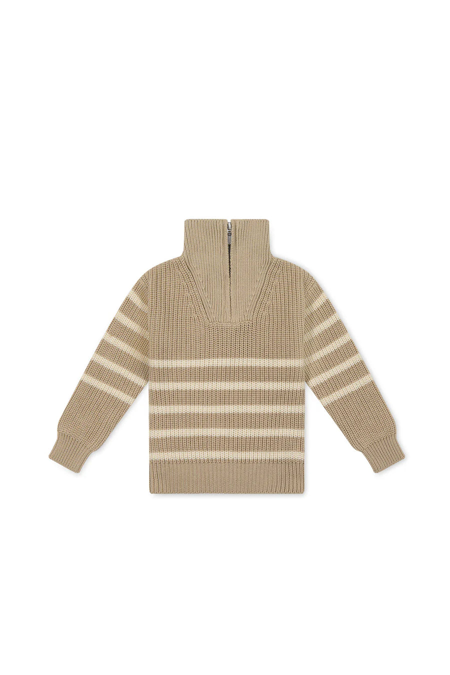 Jack Zip Jumper - Lenny Stripe Fawn