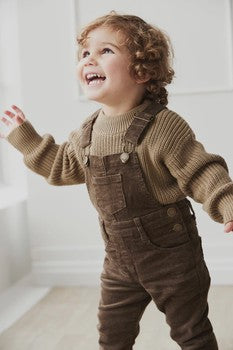 Jordie Cord Overalls - Bear