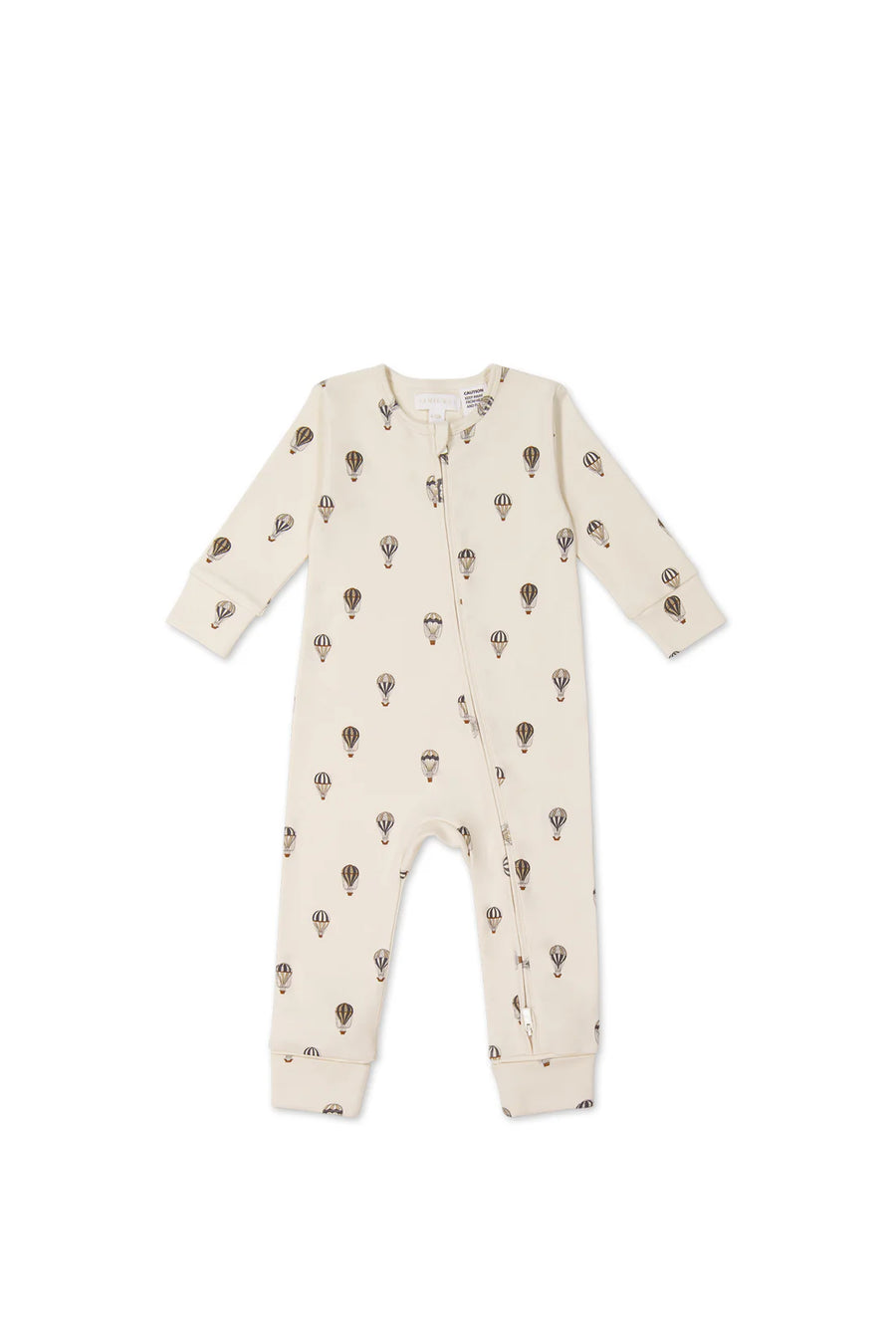 Organic Cotton Reese Zip Onepiece - Montgolfiere Cloud