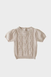 Vivienne Knitted Top - Mouse Marle