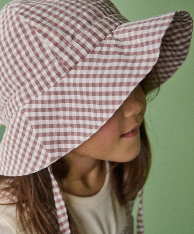 Gingham Sunhat - Twilight Check